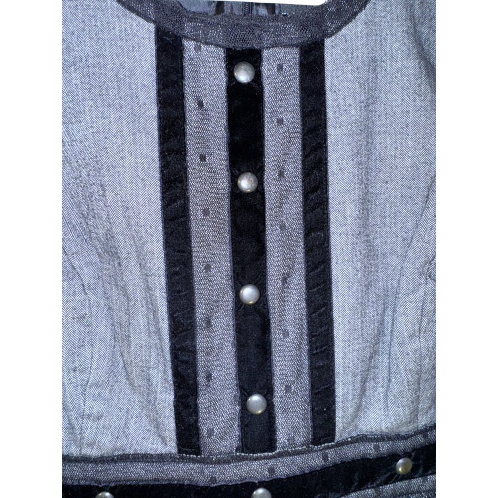 Anne Ryu Womens Size 11 Sleeveless Black & Gray Cage Dress With Studded Detail - Picture 6 of 11